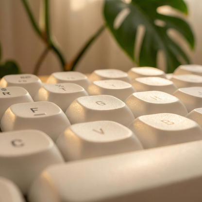 Strolling Cat Z108 Custom Mechanical Keyboard Wired/Wireless Bluetooth, Silent & Creamy Typing Sound, Cute Design for Office Ladies