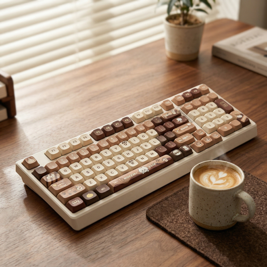 YG98 Tri-Mode Custom Mechanical Keyboard | Wireless Bluetooth Gaming & Office, Silent Mahjong-Typing Sound