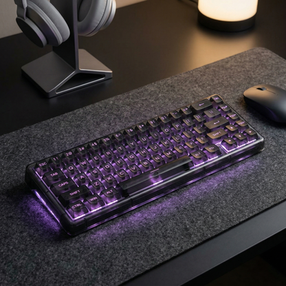 Ainbell Base68 Mechanical Keyboard | Black Mirror DIY Customizable, High Appearance, Hot-Swappable RGB Gaming Keyboard