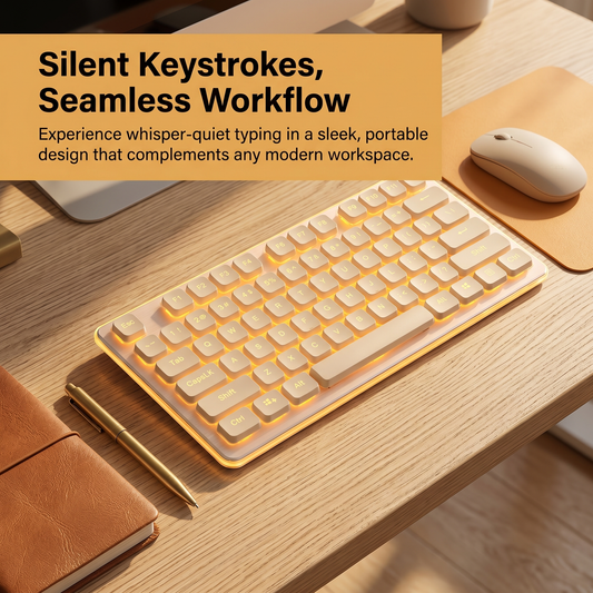 Ultra-Slim Silent Keyboard - Type Quietly, Style Brightly